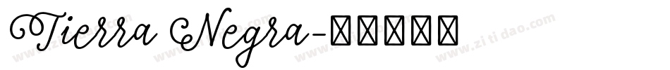 Tierra Negra字体转换